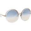 Linda Farrow - 457 C32 Round Sunglasses - Clear - Linda Farrow Eyewear - Avvenice