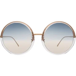Linda Farrow - 457 C32 Round Sunglasses - Clear - Linda Farrow Eyewear - Avvenice