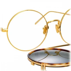 Linda Farrow - 741 C5 Round Sunglasses - Tortoise - Linda Farrow Eyewear - Avvenice