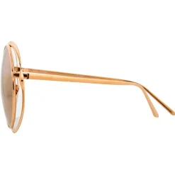 Linda Farrow - 659 C3 Round Sunglasses - Rose Gold - Linda Farrow Eyewear - Avvenice