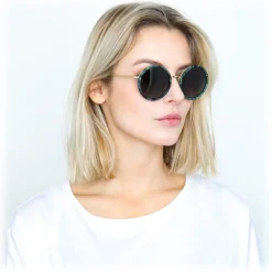 Linda Farrow - 239 C49 Round Sunglasses - Jade - Linda Farrow Eyewear - Avvenice
