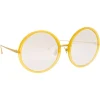 Linda Farrow - 457 C33 Round Sunglasses - Yellow Gold - Linda Farrow Eyewear - Avvenice