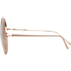 Linda Farrow - 816 C3 Round Sunglasses - Rose Gold - Linda Farrow Eyewear - Avvenice