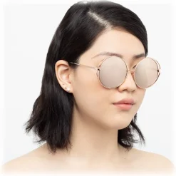 Linda Farrow - 816 C3 Round Sunglasses - Rose Gold - Linda Farrow Eyewear - Avvenice