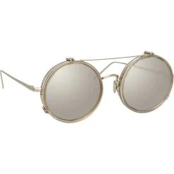 Linda Farrow - 741 C7 Round Sunglasses - Truffle - Linda Farrow Eyewear - Avvenice