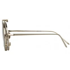 Linda Farrow - 741 C7 Round Sunglasses - Truffle - Linda Farrow Eyewear - Avvenice