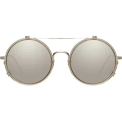 Linda Farrow - 741 C7 Round Sunglasses - Truffle - Linda Farrow Eyewear - Avvenice