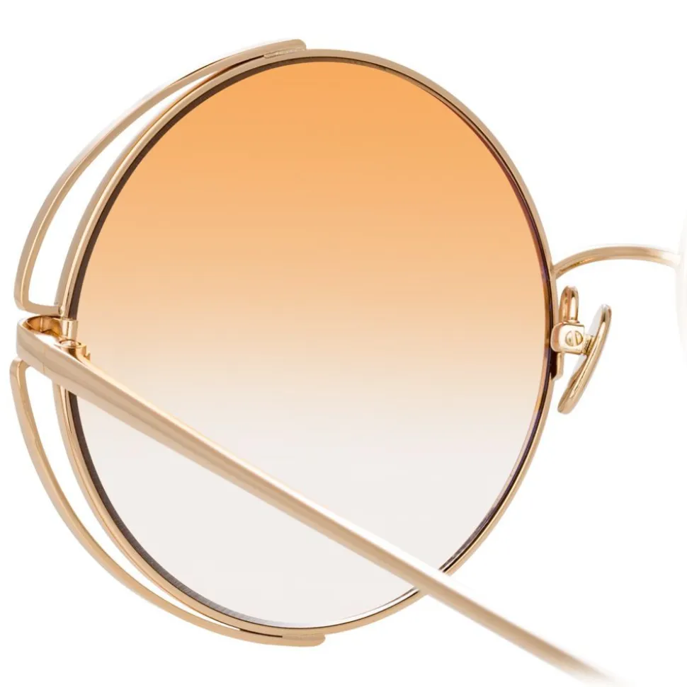 Linda Farrow - 816 C7 Round Sunglasses - Light Gold - Linda Farrow Eyewear - Avvenice
