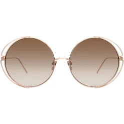 Linda Farrow - 816 C5 Round Sunglasses - Rose Gold - Linda Farrow Eyewear - Avvenice