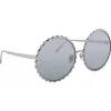 Linda Farrow - 662 C2 Round Sunglasses - White Gold - Linda Farrow Eyewear - Avvenice