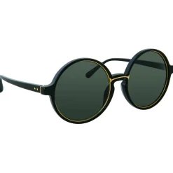 Linda Farrow - 650 C1 Round Sunglasses - Black - Linda Farrow Eyewear - Avvenice