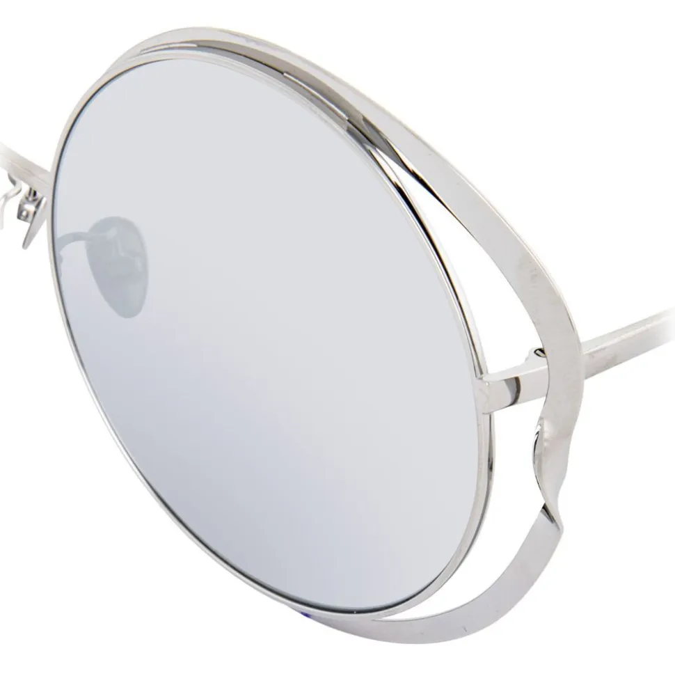 Linda Farrow - 660 C2 Round Sunglasses - White Gold - Linda Farrow Eyewear - Avvenice