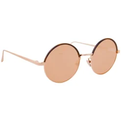 Linda Farrow - 583 C7 Round Sunglasses - Rose Gold - Linda Farrow Eyewear - Avvenice