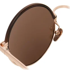 Linda Farrow - 583 C7 Round Sunglasses - Rose Gold - Linda Farrow Eyewear - Avvenice