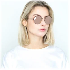 Linda Farrow - 583 C7 Round Sunglasses - Rose Gold - Linda Farrow Eyewear - Avvenice