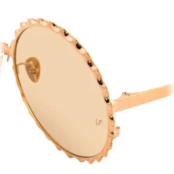 Linda Farrow - 662 C5 Round Sunglasses - Rose Gold - Linda Farrow Eyewear - Avvenice