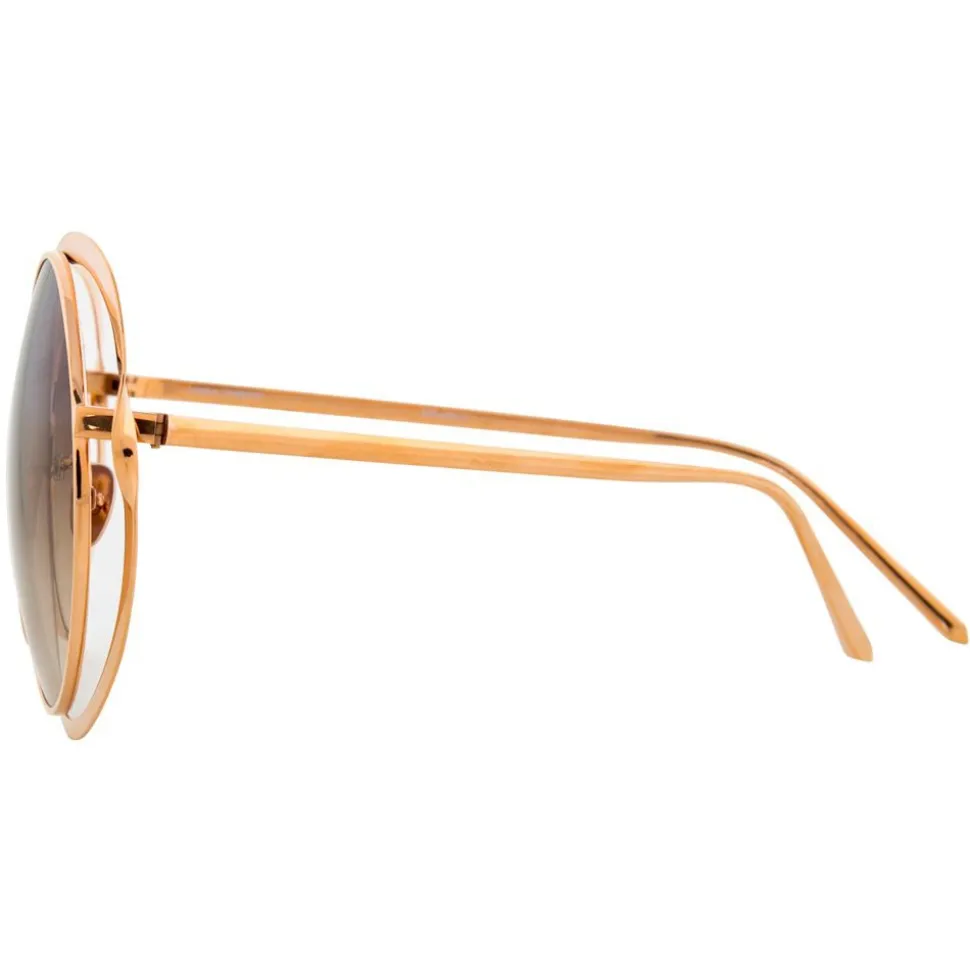 Linda Farrow - 659 C5 Round Sunglasses - Rose Gold - Linda Farrow Eyewear - Avvenice
