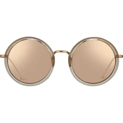 Linda Farrow - 239 C44 Round Sunglasses - Ash - Linda Farrow Eyewear - Avvenice