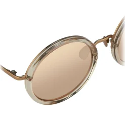 Linda Farrow - 239 C44 Round Sunglasses - Ash - Linda Farrow Eyewear - Avvenice