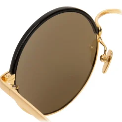 Linda Farrow - 583 C5 Round Sunglasses - Gold - Linda Farrow Eyewear - Avvenice