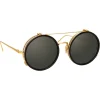Linda Farrow - 741 C1 Round Sunglasses - Black & Gold - Linda Farrow Eyewear - Avvenice