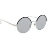Linda Farrow - 583 C6 Round Sunglasses - White Gold - Linda Farrow Eyewear - Avvenice