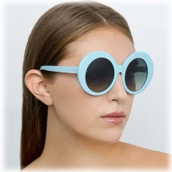 Linda Farrow - 468 C17 Round Sunglasses - Porcelain Blue - Linda Farrow Eyewear - Avvenice