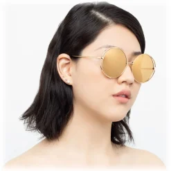 Linda Farrow - 816 C1 Round Sunglasses - Yellow Gold - Linda Farrow Eyewear - Avvenice