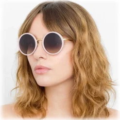 Linda Farrow - 239 C69 Round Sunglasses - Cameo Pink - Linda Farrow Eyewear - Avvenice