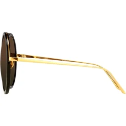 Linda Farrow - 457 C1 Round Sunglasses - Black - Linda Farrow Eyewear - Avvenice