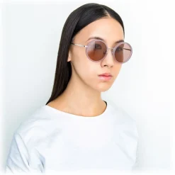 Linda Farrow - 239 C59 Round Sunglasses - Milky Purple - Linda Farrow Eyewear - Avvenice