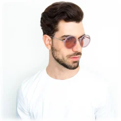 Linda Farrow - 239 C59 Round Sunglasses - Milky Purple - Linda Farrow Eyewear - Avvenice