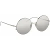 Linda Farrow - 343 C4 Round Sunglasses - White Gold - Linda Farrow Eyewear - Avvenice