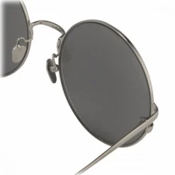 Linda Farrow - 343 C4 Round Sunglasses - White Gold - Linda Farrow Eyewear - Avvenice