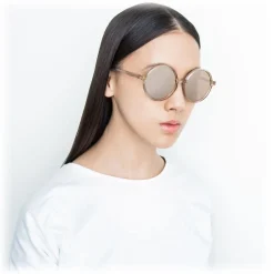 Linda Farrow - 650 C4 Round Sunglasses - Ash - Linda Farrow Eyewear - Avvenice