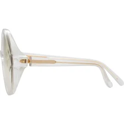 Linda Farrow - 657 C10 Round Sunglasses - Clear - Linda Farrow Eyewear - Avvenice