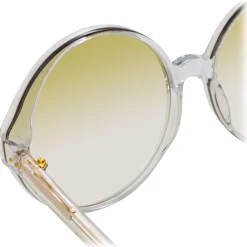 Linda Farrow - 657 C10 Round Sunglasses - Clear - Linda Farrow Eyewear - Avvenice