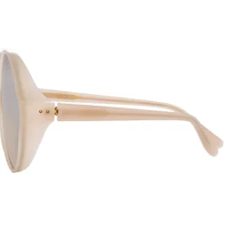 Linda Farrow - 657 C15 Round Sunglasses - Milky Pink - Linda Farrow Eyewear - Avvenice