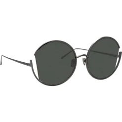 Linda Farrow - 851 C7 Round Sunglasses - Nickel - Linda Farrow Eyewear - Avvenice