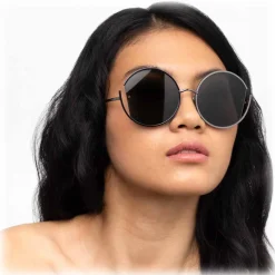 Linda Farrow - 851 C7 Round Sunglasses - Nickel - Linda Farrow Eyewear - Avvenice