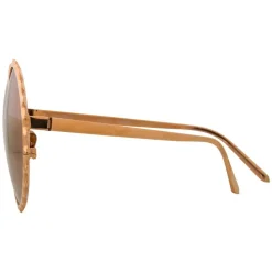Linda Farrow - 662 C3 Round Sunglasses - Rose Gold - Linda Farrow Eyewear - Avvenice