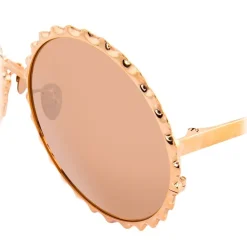 Linda Farrow - 662 C3 Round Sunglasses - Rose Gold - Linda Farrow Eyewear - Avvenice