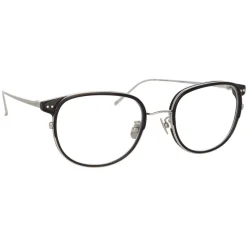 Linda Farrow - 814 C3 Square Optical Frames - Optical Lens in Black Frame - Linda Farrow Eyewear - Avvenice