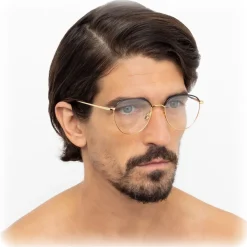 Linda Farrow - 819 C8 Square Optical Frames - Optical Lens in Yellow Gold Frame - Linda Farrow Eyewear - Avvenice