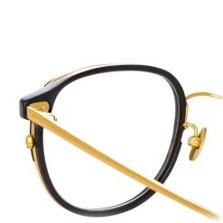 Linda Farrow - 814 C1 Square Optical Frames - Optical Lens in Black Frame - Linda Farrow Eyewear - Avvenice