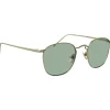 Linda Farrow - 479 C10 Square Sunglasses - White Gold - Linda Farrow Eyewear - Avvenice