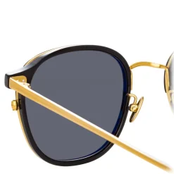 Linda Farrow - 803 C1 Square Sunglasses - Black - Linda Farrow Eyewear - Avvenice