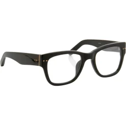 Linda Farrow - 215 D-Frame Optical Glasses in Black - LFL215C1OPT - Linda Farrow Eyewear - Avvenice
