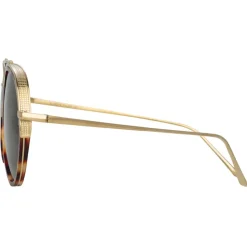 Linda Farrow - Abel Aviator Sunglasses in Tortoiseshell - LFL1118C2SUN - Linda Farrow Eyewear - Avvenice