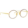 Linda Farrow - Adams Oval Optical Glasses in Yellow Gold Tortoiseshell - LFL925C5OPT - Linda Farrow Eyewear - Avvenice